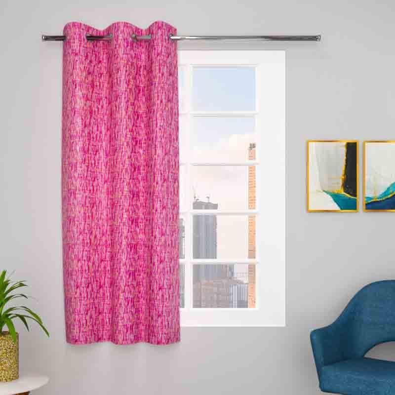 Buy Heathered Love Curtain - Pink Curtains from Vaaree