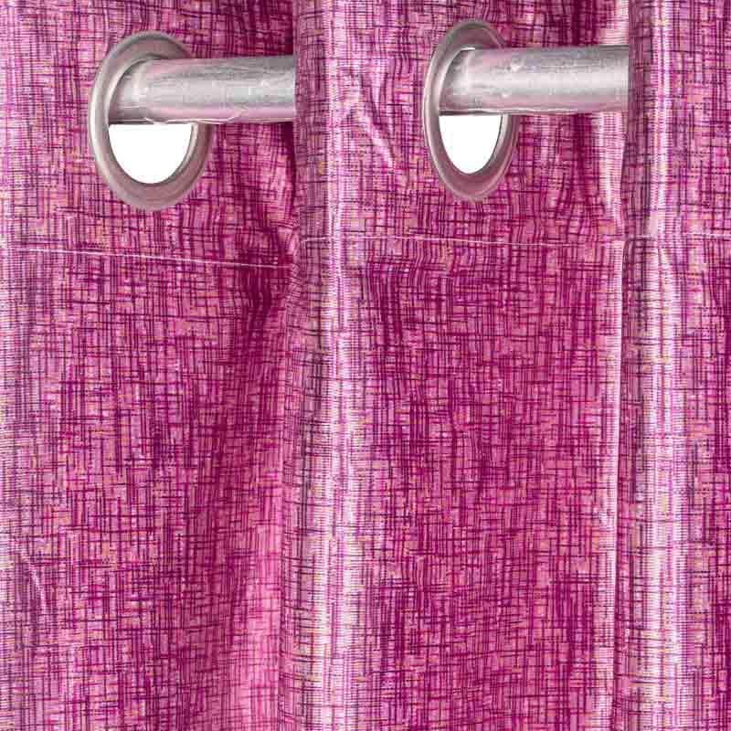 Buy Heathered Love Curtain - Pink Curtains from Vaaree