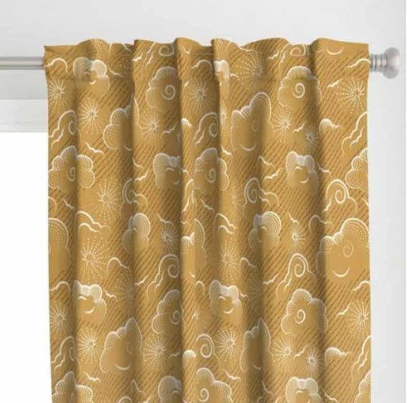 Buy Jazzy Clouds Curtain Curtains from Vaaree