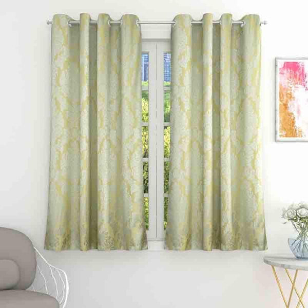 Buy Leaf Muse Curtain - Green Curtains from Vaaree