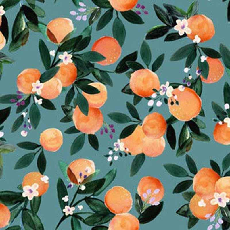 Buy Orange Orchard Curtain Curtains from Vaaree