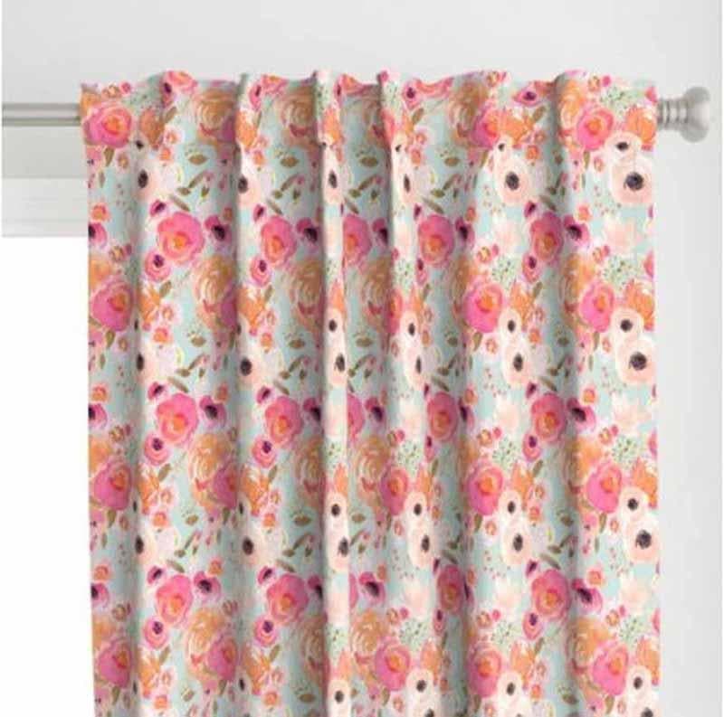 Curtains - Painterly Florals Curtain