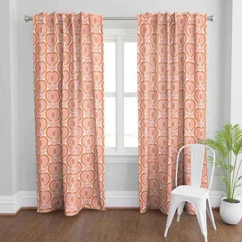 Buy Peachy Peach Curtain Curtains from Vaaree