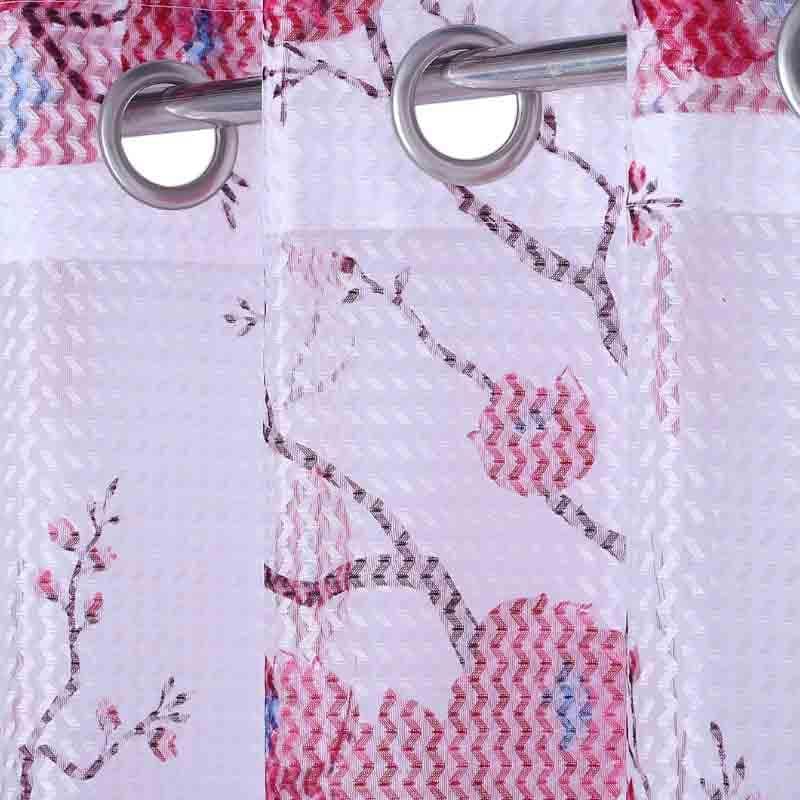 Buy Rosey Love Curtain (Pink)- Set Of Two Curtains from Vaaree