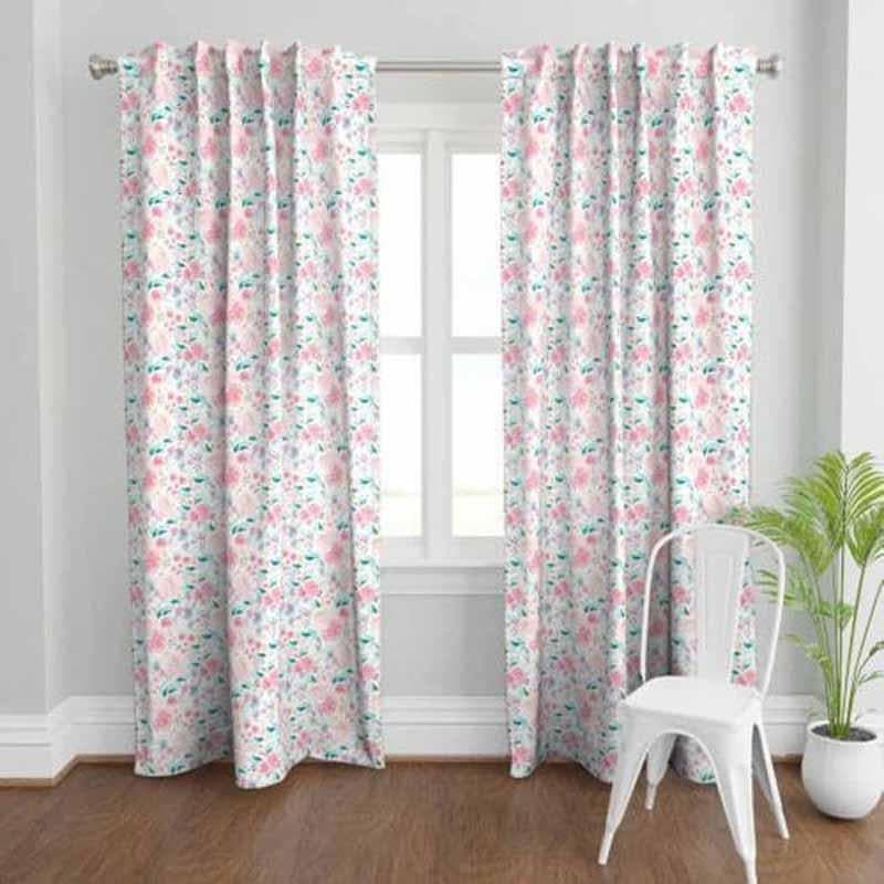 Buy Rosy Pose Curtain Curtains from Vaaree