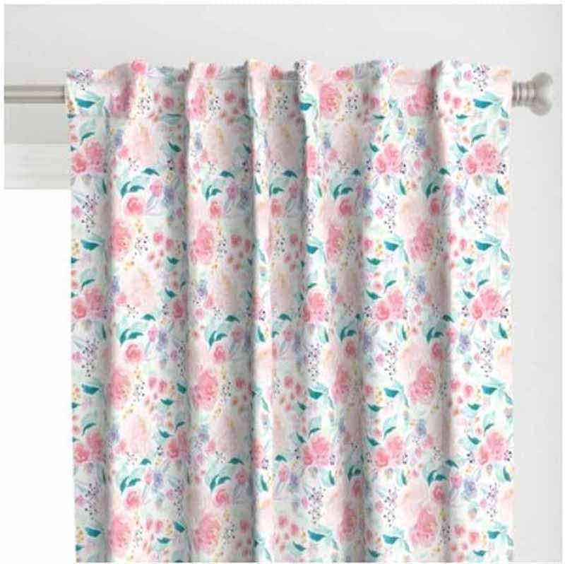Curtains - Rosy Pose Curtain