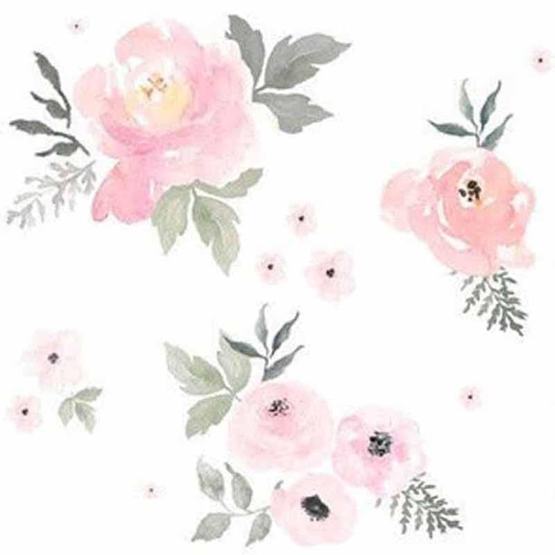 Curtains - Rosy Rose Printed Curtain