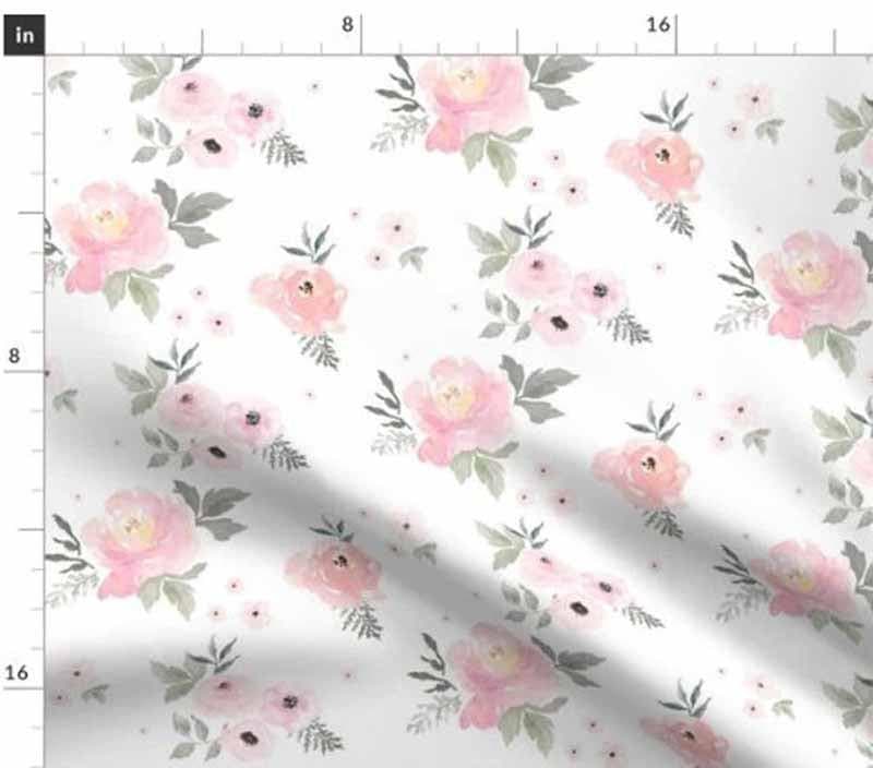 Curtains - Rosy Rose Printed Curtain