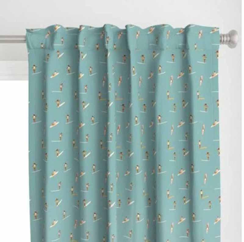 Buy The Surfing Season Curtain - Blue Curtains from Vaaree