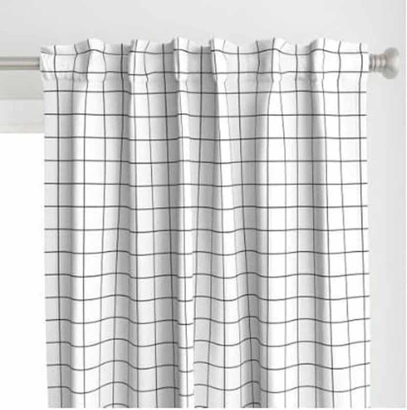 Buy The Windowpane Curtain Curtains from Vaaree