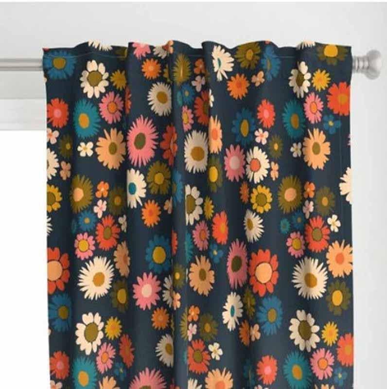 Buy Vivid Inflorenscence Curtain Curtains from Vaaree