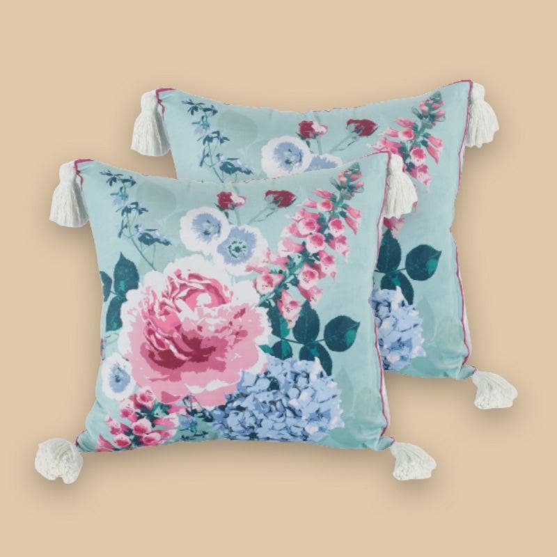 Buy Big Rosey Cushion Cover - Set Of Two Cushion Cover Sets from Vaaree