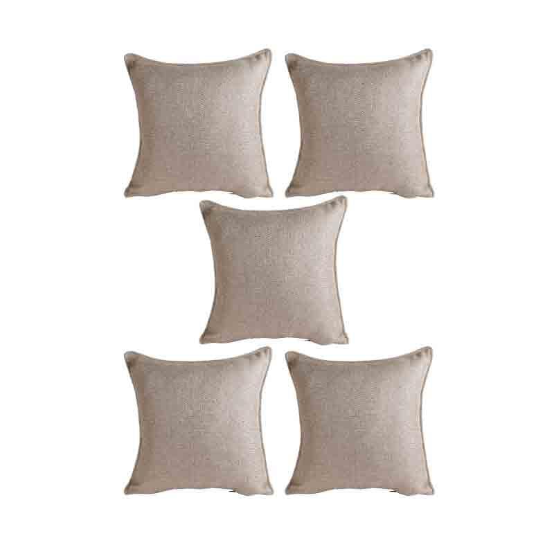 Cushion Cover Sets - Blissful Beige Cushion Cover - Set Of Five