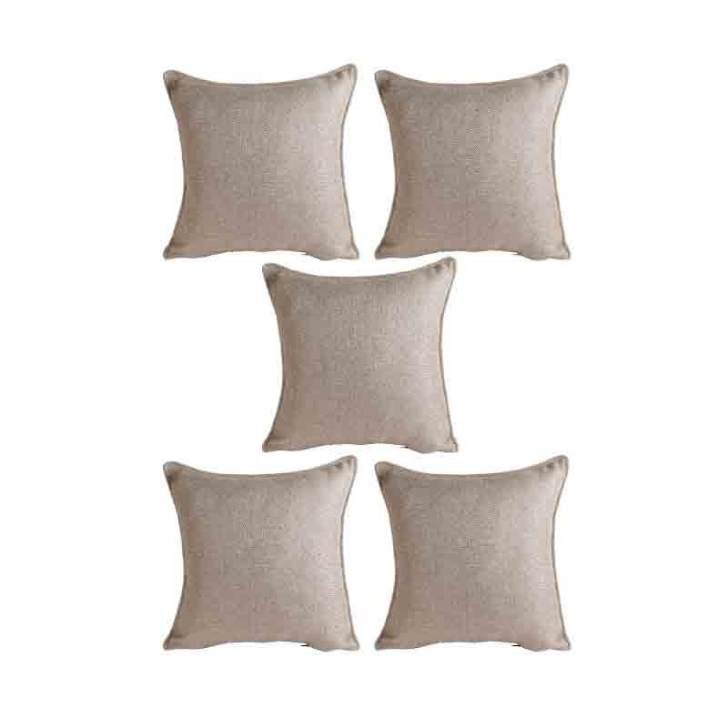 Buy Blissful Beige Cushion Cover - Set Of Five Cushion Cover Sets from Vaaree