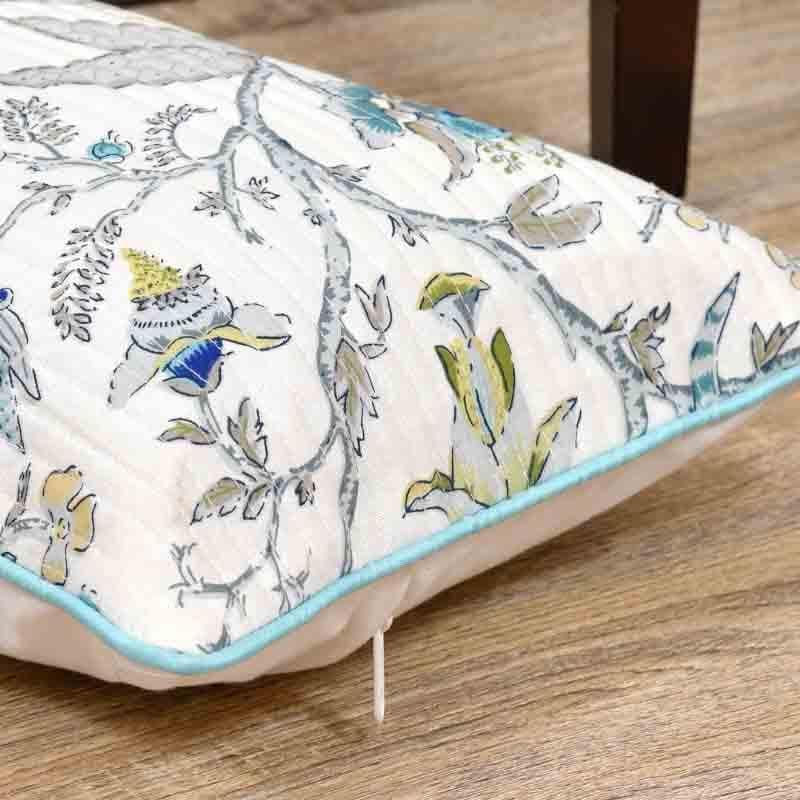Cushion Cover Sets - Buttercups Rectangle Cushion Cover - Set Of Two - Blue