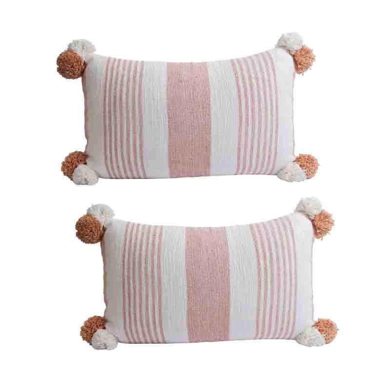 Buy Cushion Cover Sets - Candy Floss Cushion Cover - (Pink)- Set Of Two at Vaaree online