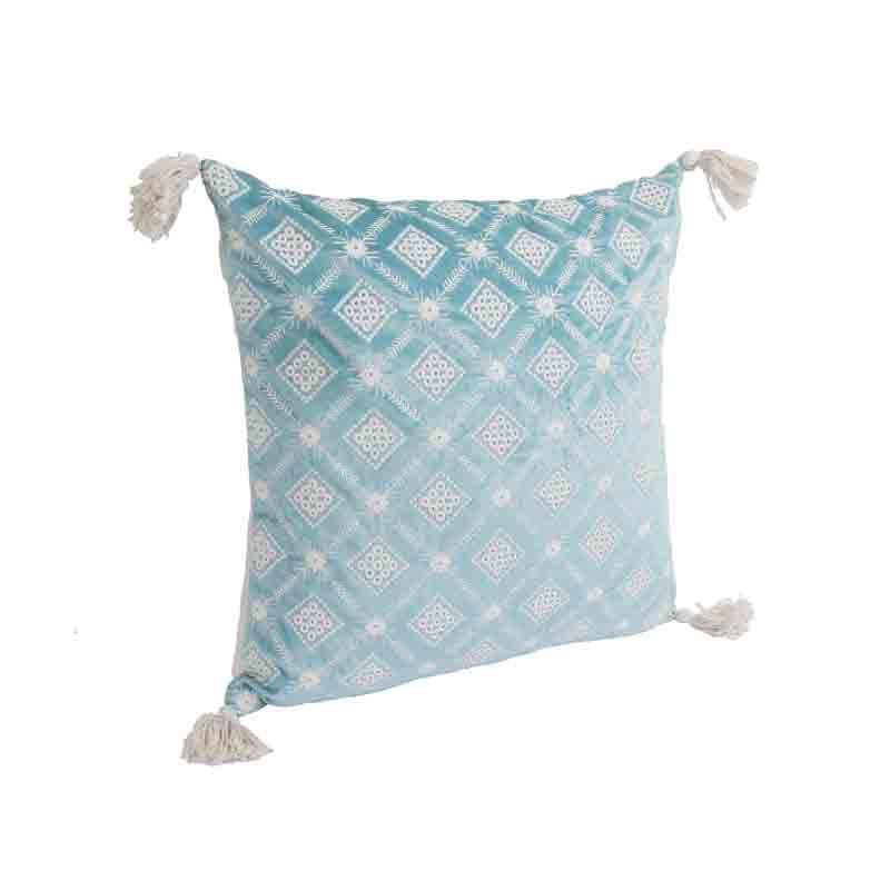 Buy Diamond Lattice Cushion Cover - (Blue) - Set Of Two Cushion Cover Sets from Vaaree