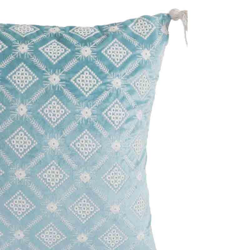 Buy Diamond Lattice Cushion Cover - (Blue) - Set Of Two Cushion Cover Sets from Vaaree