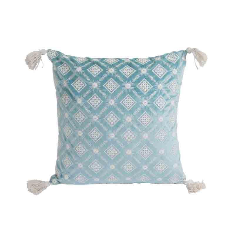 Buy Diamond Lattice Cushion Cover - (Blue) - Set Of Two Cushion Cover Sets from Vaaree