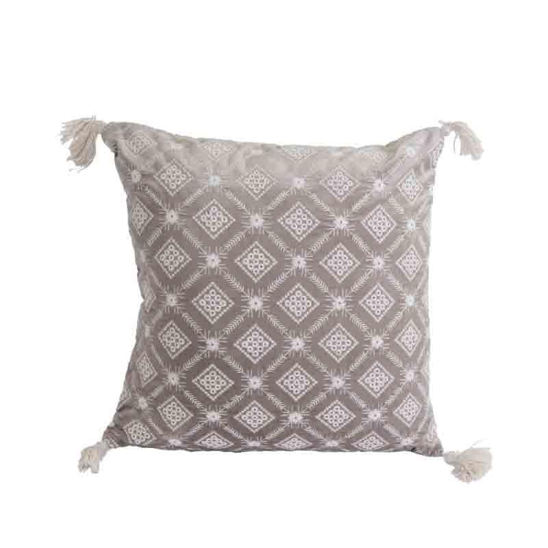 Buy Diamond Lattice Cushion Cover - (Grey ) - Set Of Two Cushion Cover Sets from Vaaree