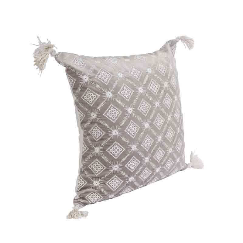 Cushion Cover Sets - Diamond Lattice Cushion Cover - (Grey ) - Set Of Two