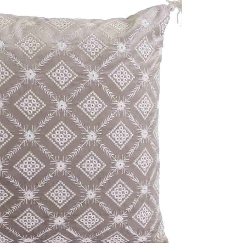 Cushion Cover Sets - Diamond Lattice Cushion Cover - (Grey ) - Set Of Two