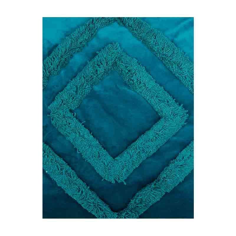 Buy Diamond Rings Tufted Cushion Cover - (Teal) - Set Of Two Cushion Cover Sets from Vaaree