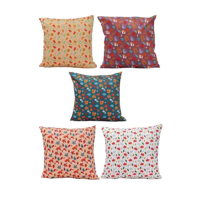 Buy Frolic Cushion Cover - Set Of Five Cushion Cover Sets from Vaaree