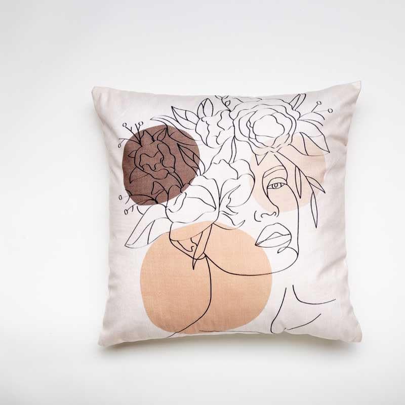 Buy Gardenia Printed Cushion Cover - Set Of Two Cushion Cover Sets from Vaaree