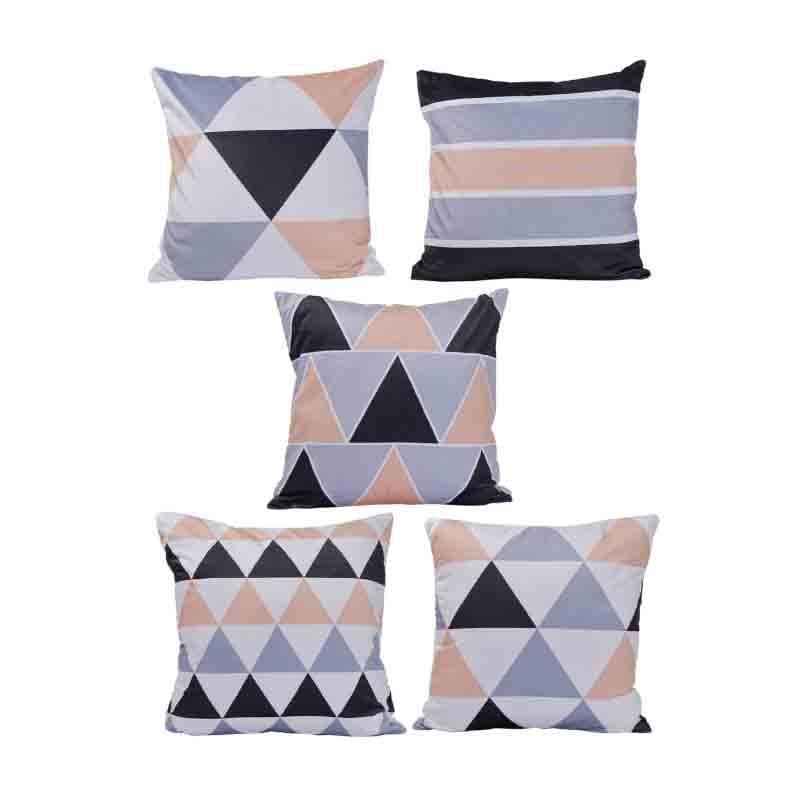 Cushion Cover Sets - Geometric Squad Cushion Cover - Set Of Five