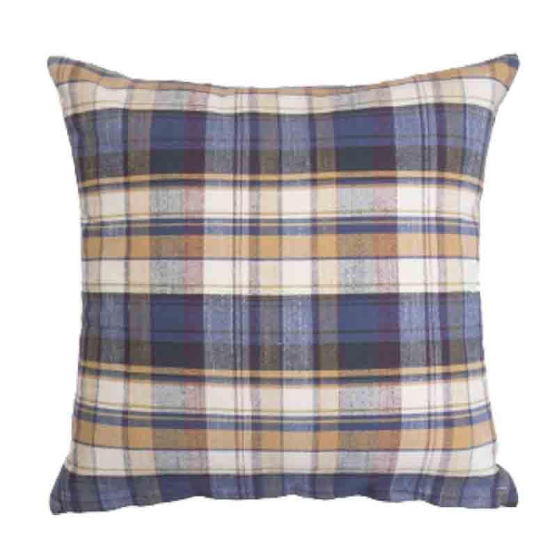 Cushion Cover Sets - Happy Checks Cushion Cover - Navy - Set Of Five