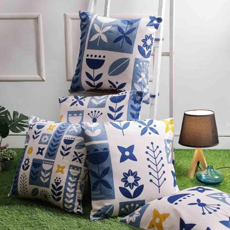 Cushion Cover Sets - Indigo Party Cushion Cover - Set Of Five