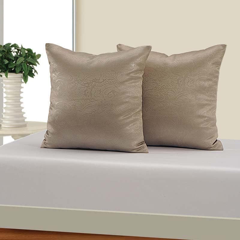Cushion Cover Sets - Luminous Brown Cushion Cover - Set Of Two