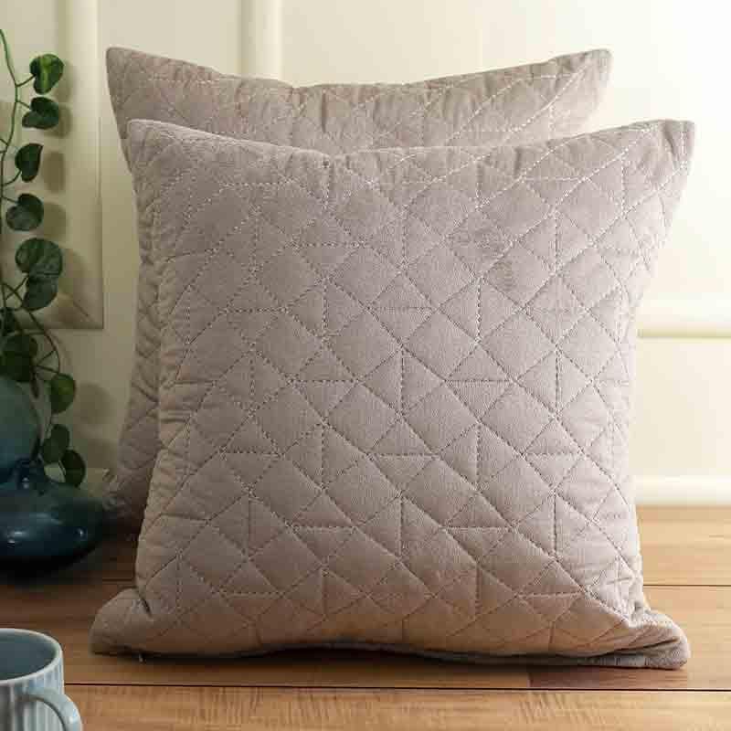 Buy Marshmallow Cushion Cover (Beige) - Set Of Two Cushion Cover Sets from Vaaree