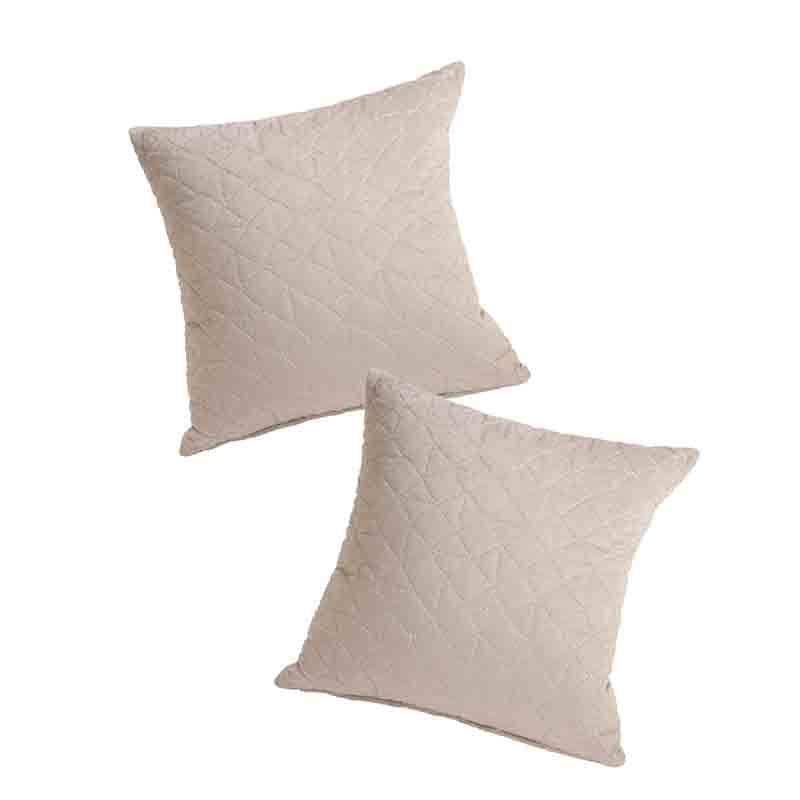 Buy Marshmallow Cushion Cover (Beige) - Set Of Two Cushion Cover Sets from Vaaree