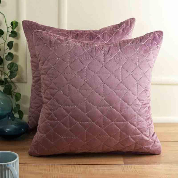Buy Cushion Cover Sets - Marshmallow Cushion Cover - (Purple) - Set Of Two at Vaaree online