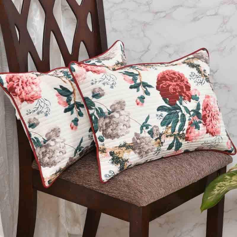 Buy Miss Rose Rectangular Cushion Cover - Set Of Two Cushion Cover Sets from Vaaree