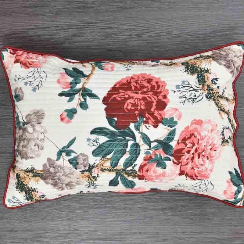 Buy Miss Rose Rectangular Cushion Cover - Set Of Two Cushion Cover Sets from Vaaree