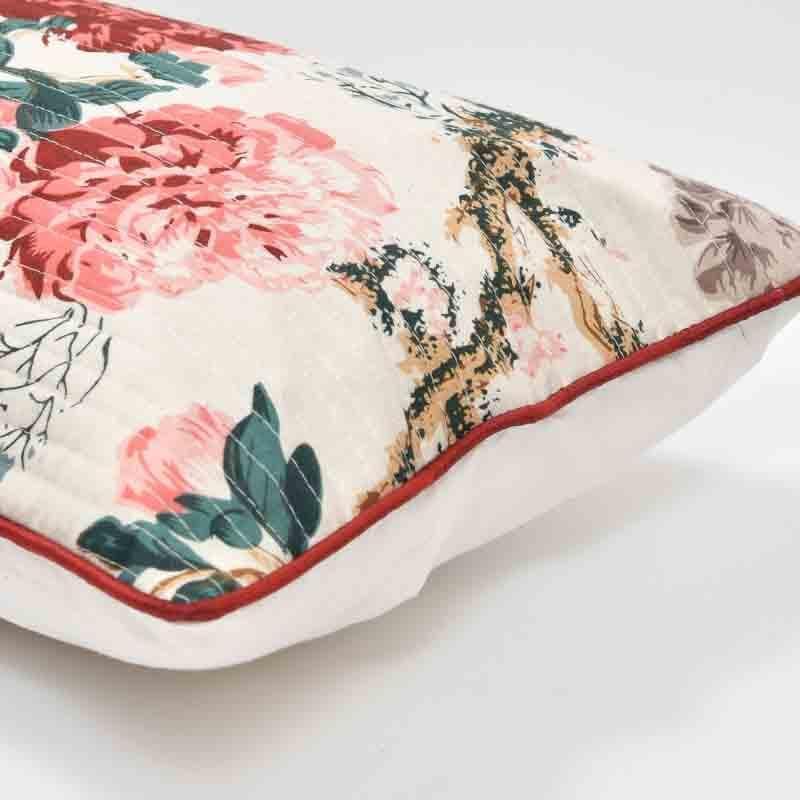 Buy Miss Rose Rectangular Cushion Cover - Set Of Two Cushion Cover Sets from Vaaree