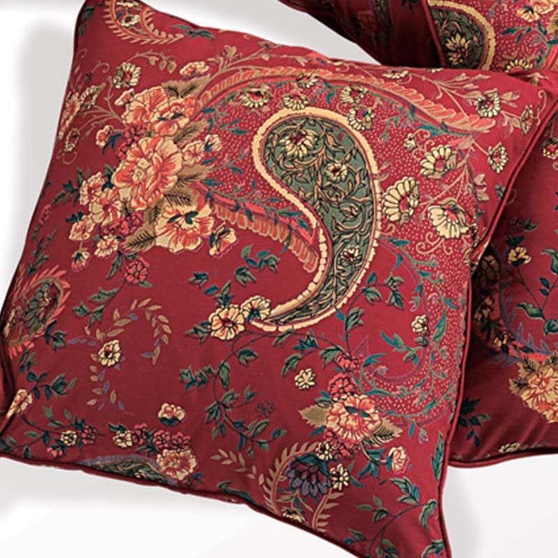 Buy Paisleys are Red Cushion Cover - Set Of Five Cushion Cover Sets from Vaaree