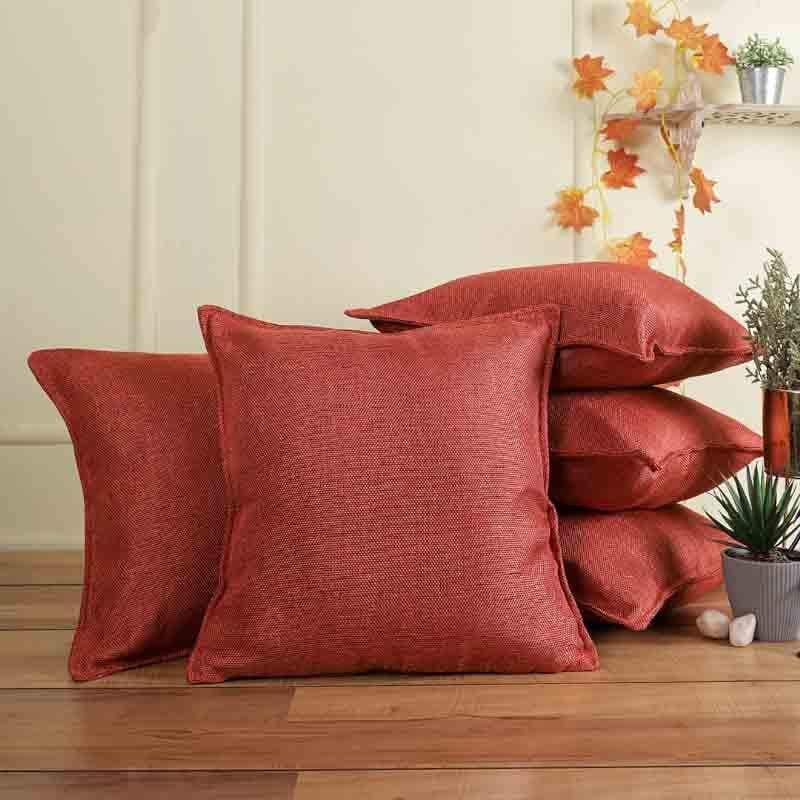 Buy Ruby Woo Cushion Cover - Set Of Five Cushion Cover Sets from Vaaree