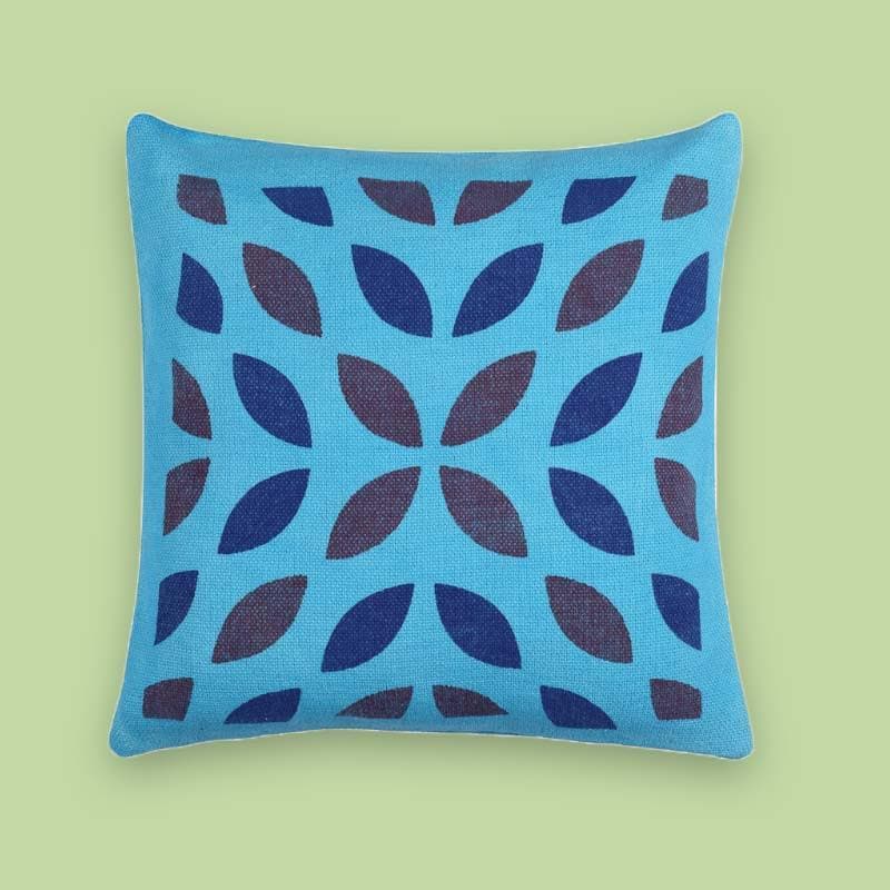 Buy Scattered Petals Cushion Cover - Blue - Set Of Five Cushion Cover Sets from Vaaree