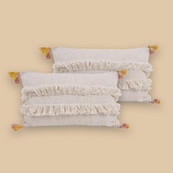 Cushion Cover Sets - Vanilla Tufted Cushion Cover - Set Of Two
