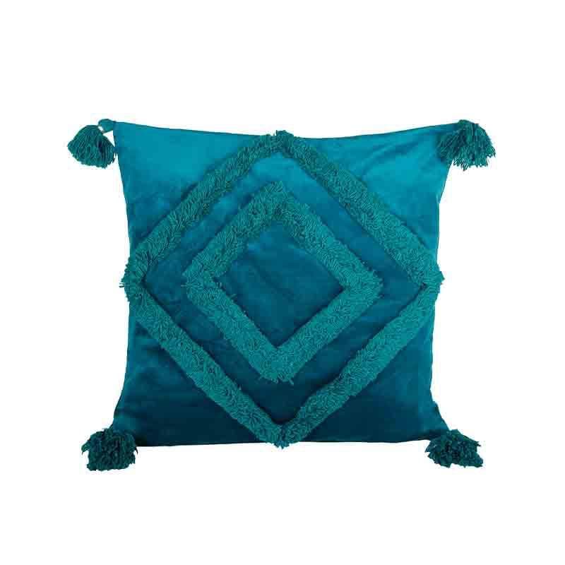 Buy Diamond Rings Tufted Cushion Cover - (Teal) Cushion Covers from Vaaree