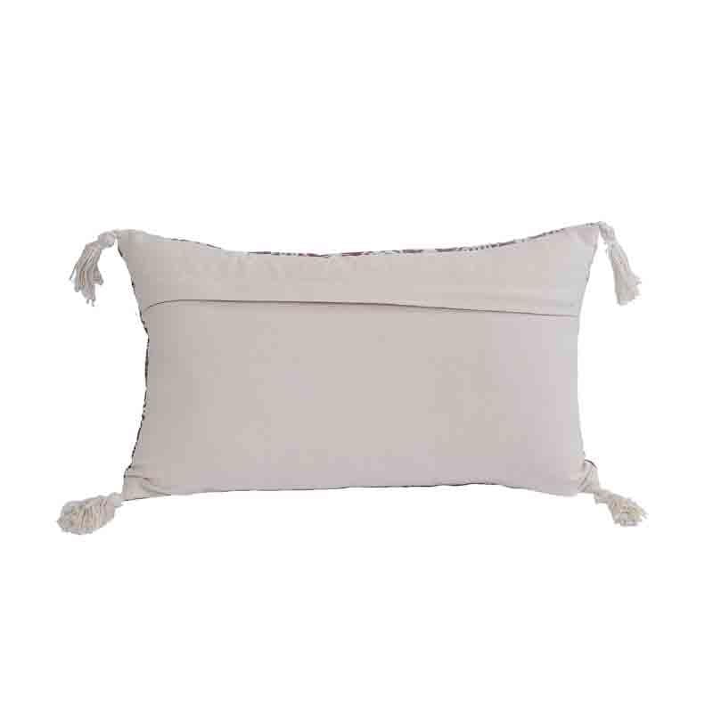 Cushion Covers - Embroidered Lattice Cushion Cover - (Purple)