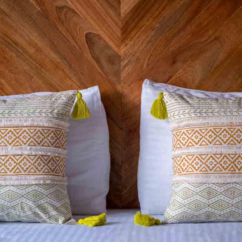 Buy Hello Yellow Cushion Cover Cushion Covers from Vaaree