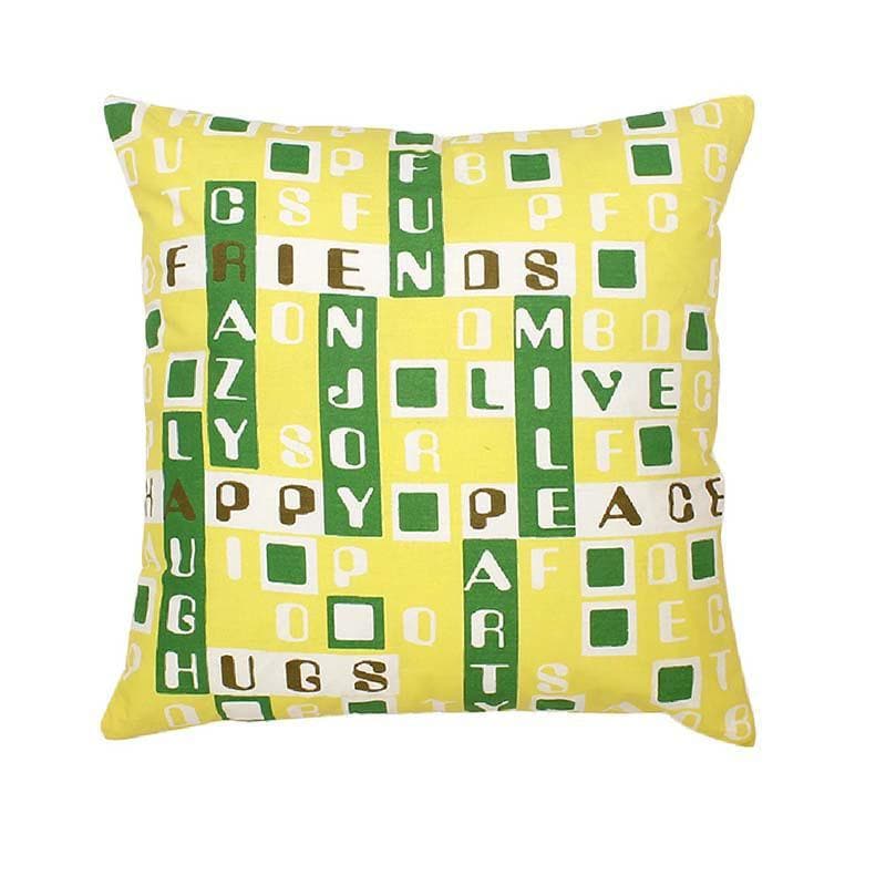 Cushion Covers - It's Scrabble Cushion Cover - Green