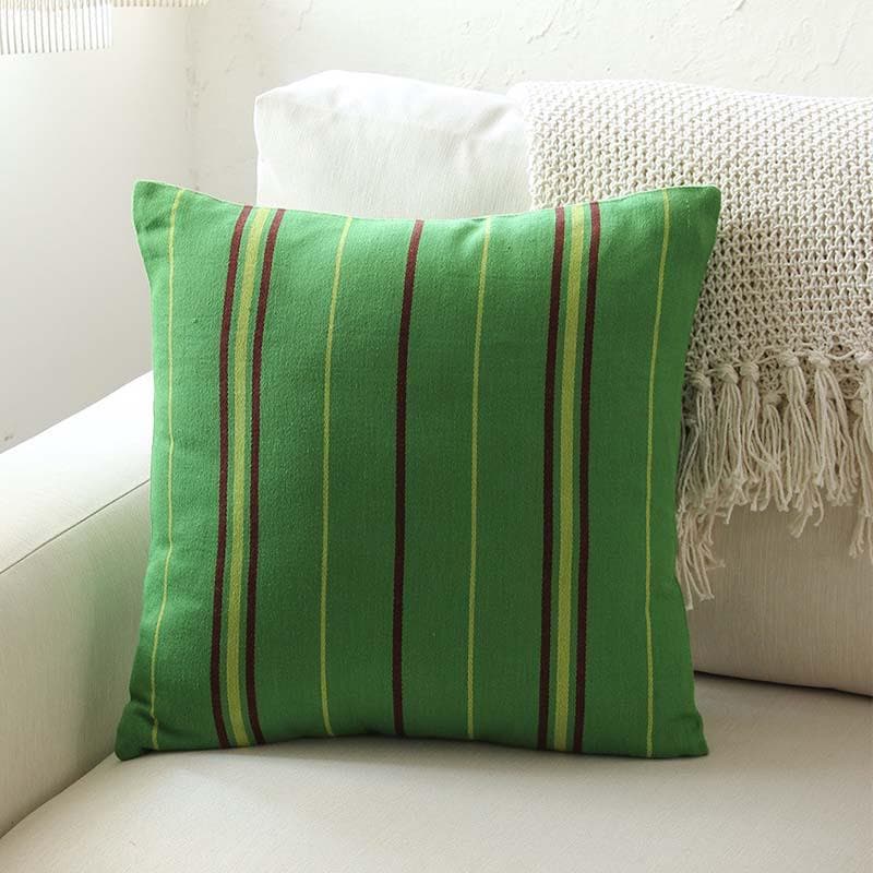 Buy Lovely Stripes Cushion Cover - Green Cushion Covers from Vaaree