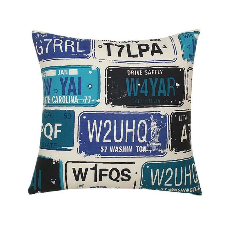 Cushion Covers - Number plates Cushion Cover