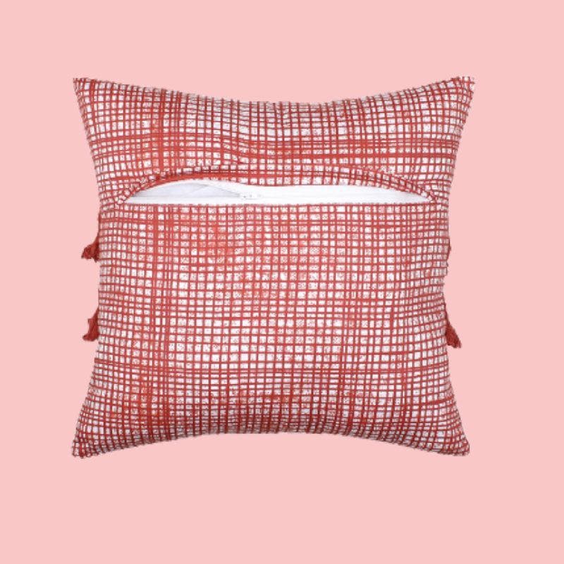 Cushion Covers - Kattam-Kuta Cushion Cover - Red